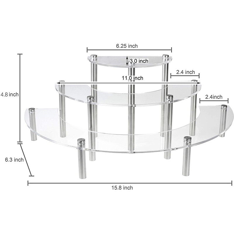 3-уровневая акриловая круглая  – обзор и цена Pop Display Shelf